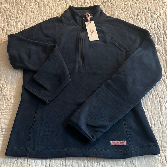 NWT Vineyard Vines Gondola Fleece Solid Navy - Picture 1 of 4